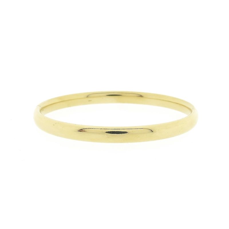 Image 1 of Gold smooth slave bracelet; Size M