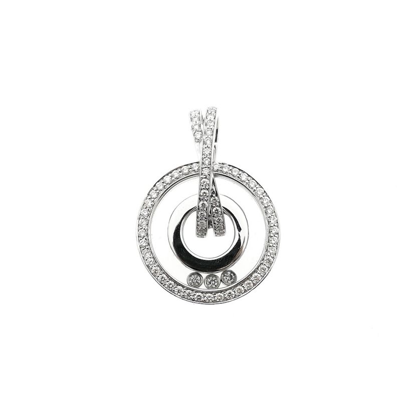 Image 1 of White gold pendant with diamonds