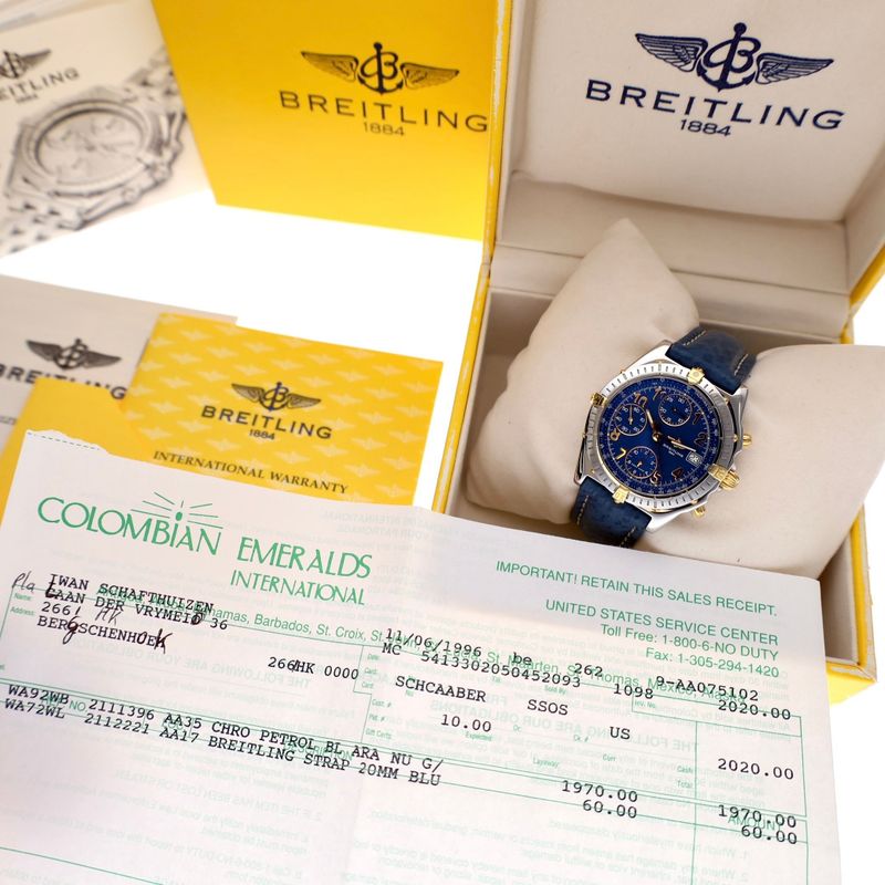 Image 16 of Breitling Chronomat Chronograph B13050.1; Automatic Men's Watch in Full Set
