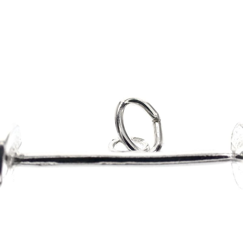 Image 4 of Silver pendant of a dumbbell