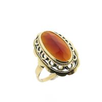 Gold ring with carnelian | Vintage