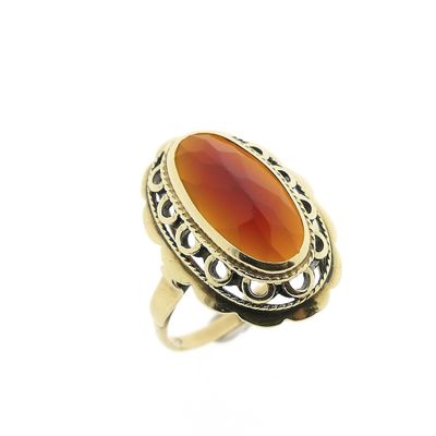 Image 1 of Gold ring with carnelian | Vintage