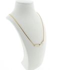Image 3 of Two-tone gourmet link necklace with 0.035 ct. diamond | 42 cm