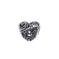 Pandora Moments charm; Silver; Family Heart