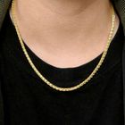Image 10 of Gold square foxtail link chain