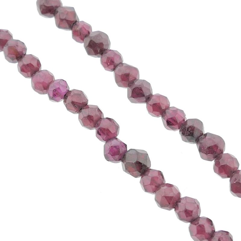 Image 3 of Antique garnet bead necklace with gold decorative clasp