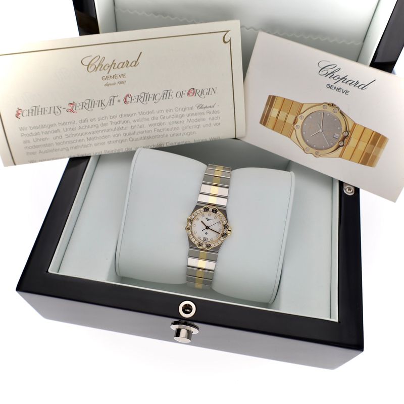 Image 2 of Chopard St. Moritz 8024; 18k Gold/Steel Women’s Watch with Diamonds