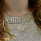 Image 8 of Gold flat gourmet link chain | 51.5 cm