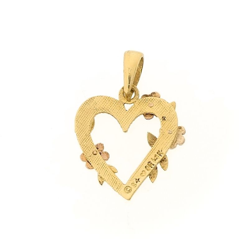 Image 5 of Two-tone gold pendant of a heart