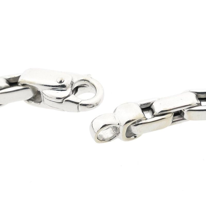 Image 4 of White gold anchor link necklace