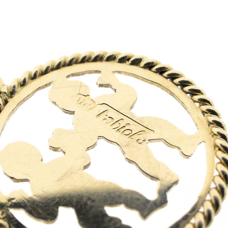 Image 8 of Gold pendant of the Gemini zodiac sign | Fabiola