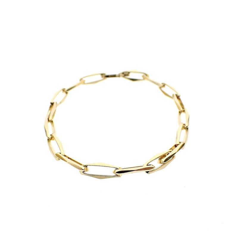 Image 1 of Gold closed forever link bracelet | 21 cm