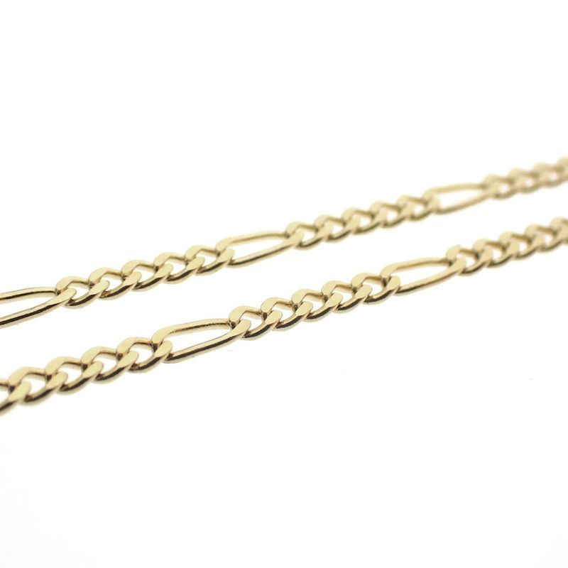 Image 7 of Gold Figaro link chain | 45 cm
