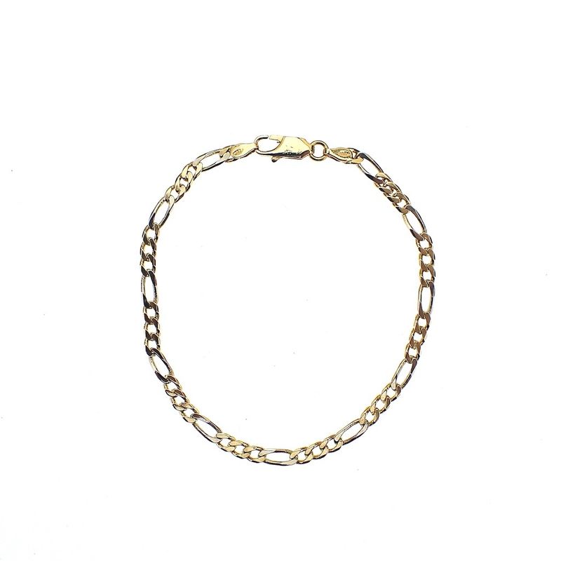 Image 1 of 18 ct. Bicolor gold Figaro bracelet | 19.5 cm