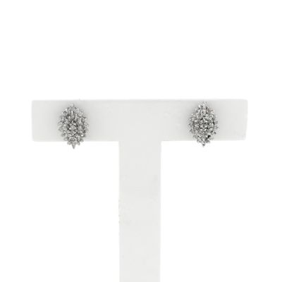 Image 1 of Bicolor gold stud earrings with diamond | 0.33 ct.