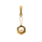 Image 1 of Gold pendant set with a pearl