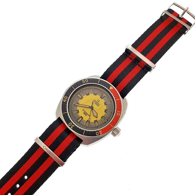 Image 2 of Omega Seamaster 200M 'Banana'; Vintage heren horloge