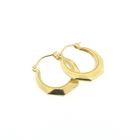 Image 10 of Gold faceted hoop earrings | Ø 17 mm
