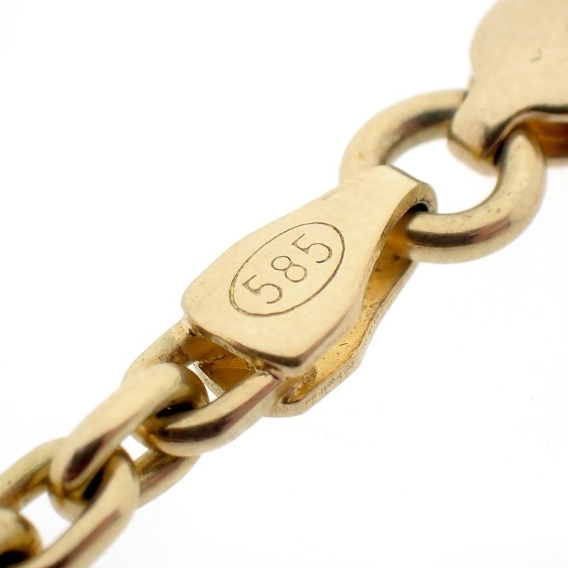 Image 10 of Gold anchor link chain with bars