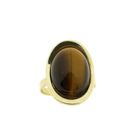 Image 4 of Gold ring with tiger's eye.