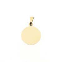 Gold Pendant; Round Engraving Plate