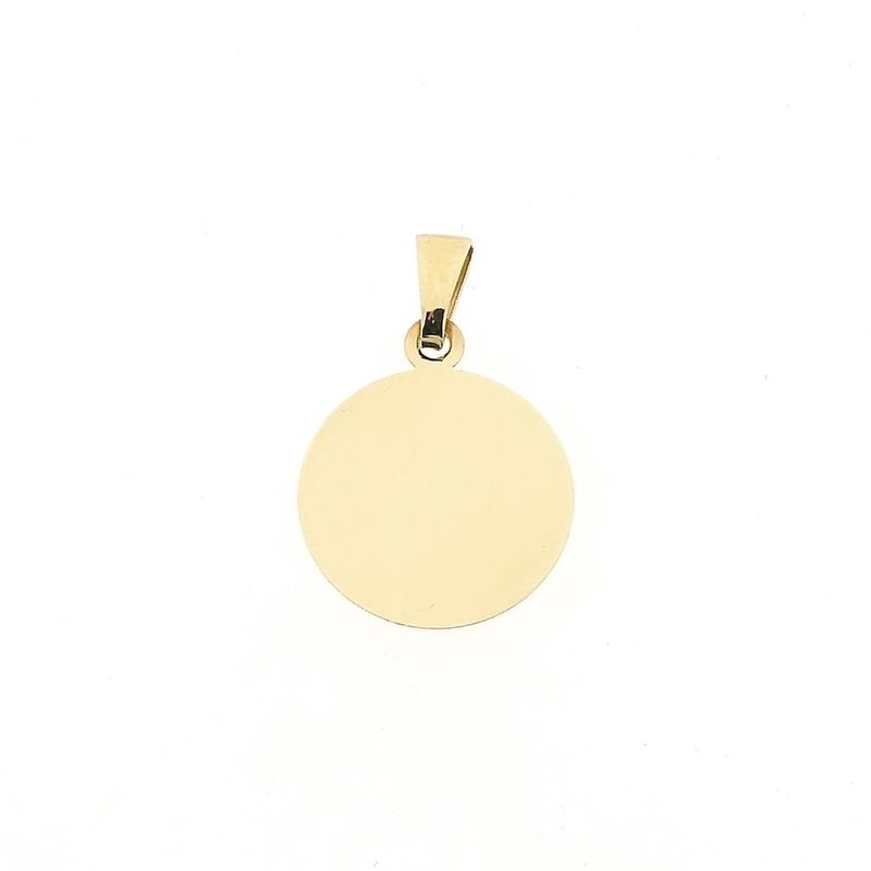 Image 1 of Gold Pendant; Round Engraving Plate