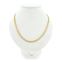 Tricolor gold fantasy link necklace