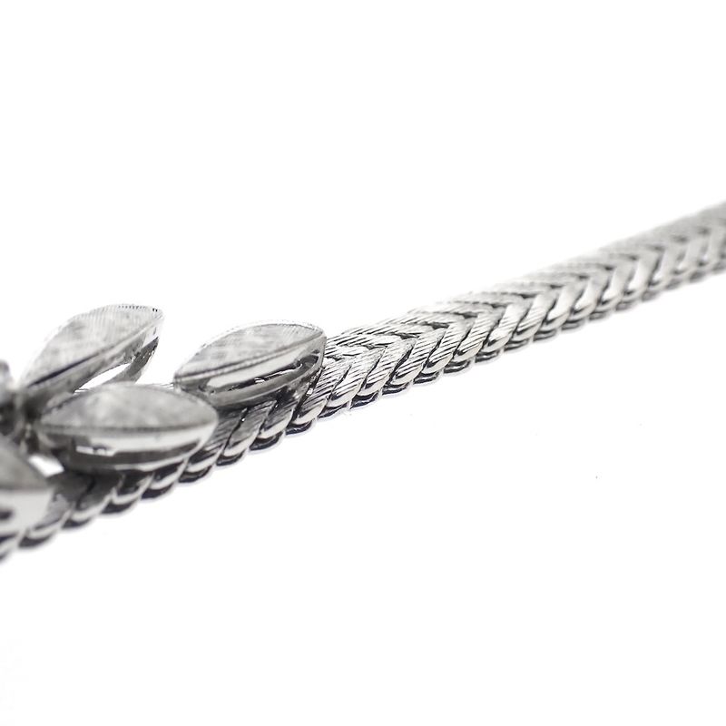 Image 5 of White gold link bracelet with diamond; 0.35 ct.