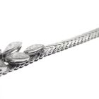 Image 5 of White gold link bracelet with diamond; 0.35 ct.