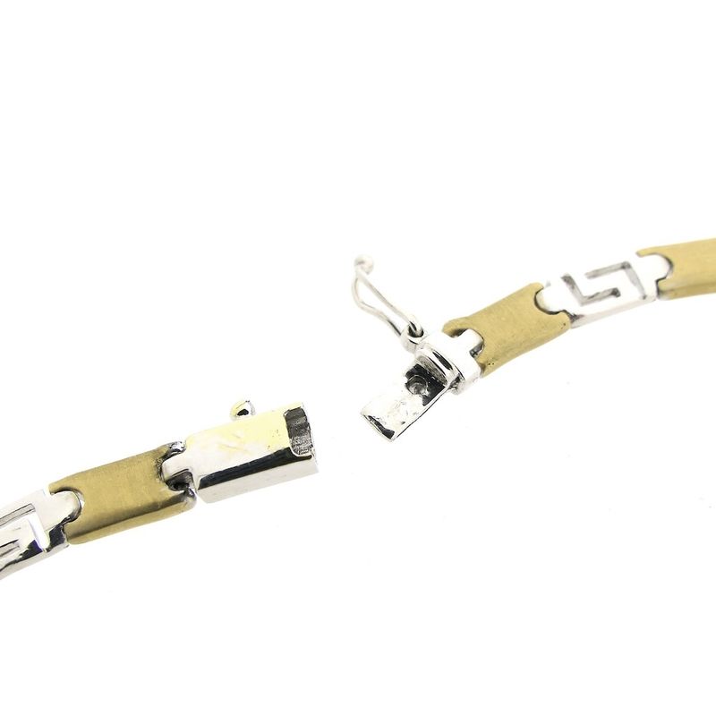 Image 6 of Two-tone gold necklace with a meandering pattern