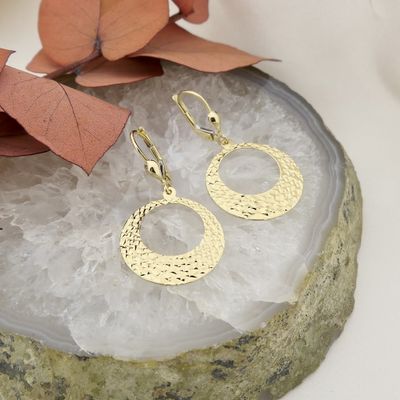 Image 2 of Round gold earrings