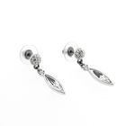 Image 5 of Silver long earrings with zirconia | Swarovski