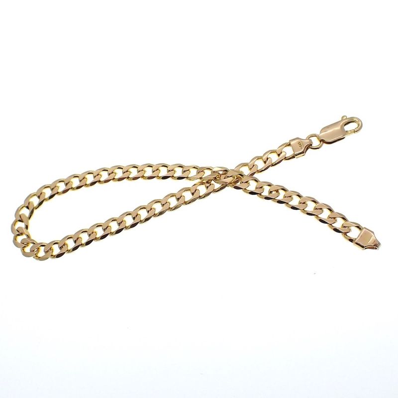 Image 4 of Gold gourmet link bracelet | 19 cm