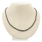 Image 1 of Black diamond bead necklace with gold clasp