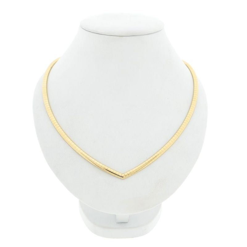 Image 1 of Gold Omega link necklace
