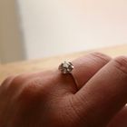 Afbeelding 7 van Witgouden solitairring met diamant; 0,10 ct.