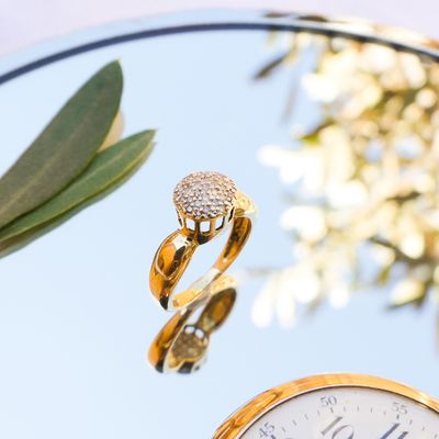 Image 2 of 18K Gold ring with diamonds | 0.135 ct.