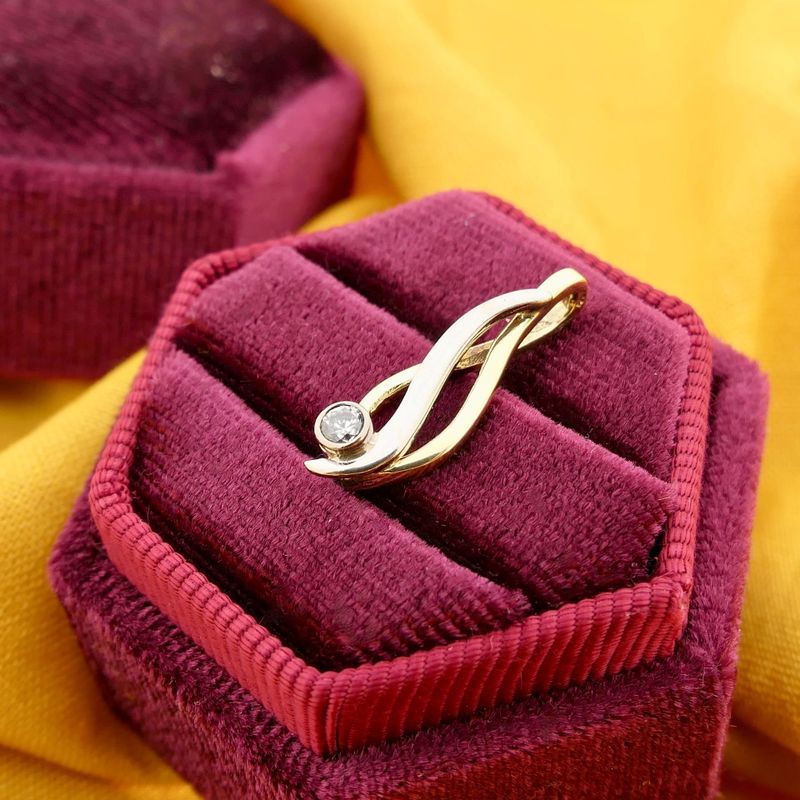 Image 2 of Bicolor gold pendant with zirconia