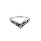 Image 6 of Silver women's ring with zirconia | V-shape