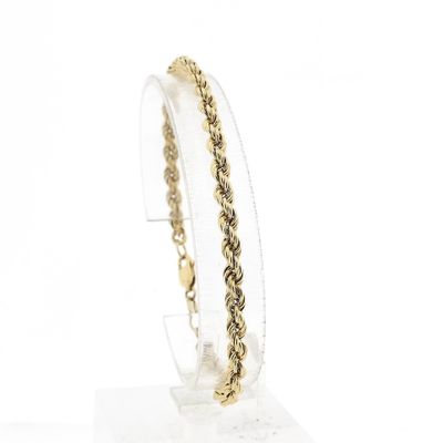 Image 1 of Gold Twisted Link Bracelet; 14 karat; 20.5 cm