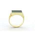 Image 2 of Gold signet ring with onyx stone | Size 21