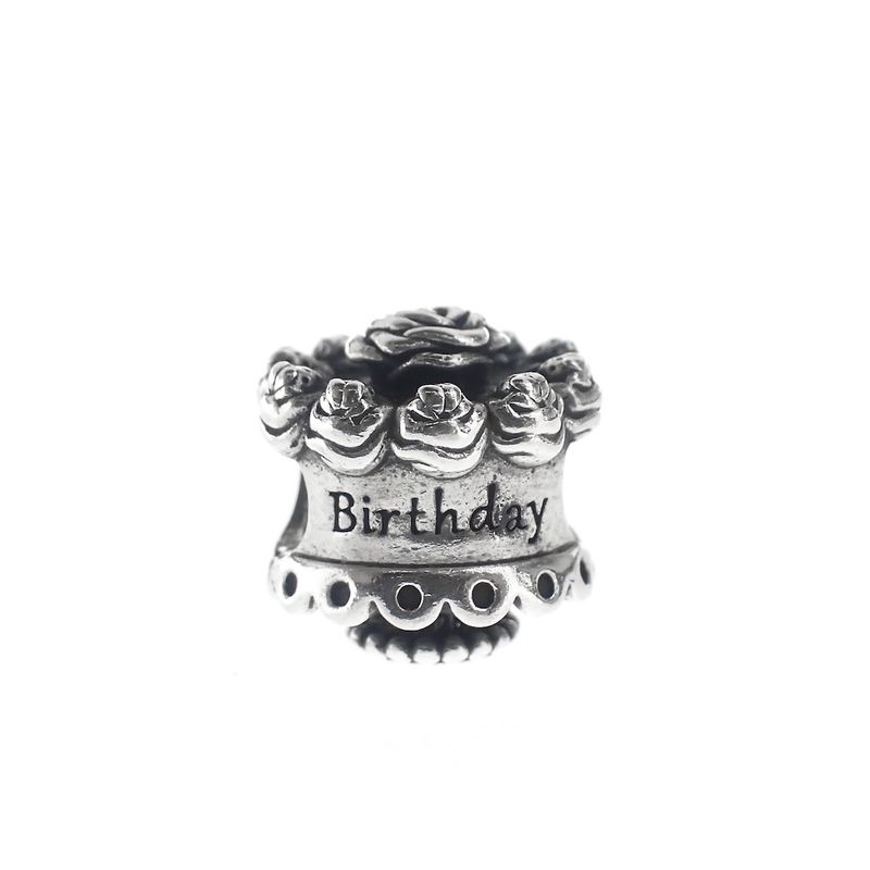 Image 1 of Pandora charm; Silver; Happy Birthday
