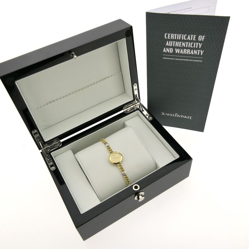 Image 4 of Chopard Geneva Cocktail Watch 3707; Vintage 18k gold women's watch with diamonds