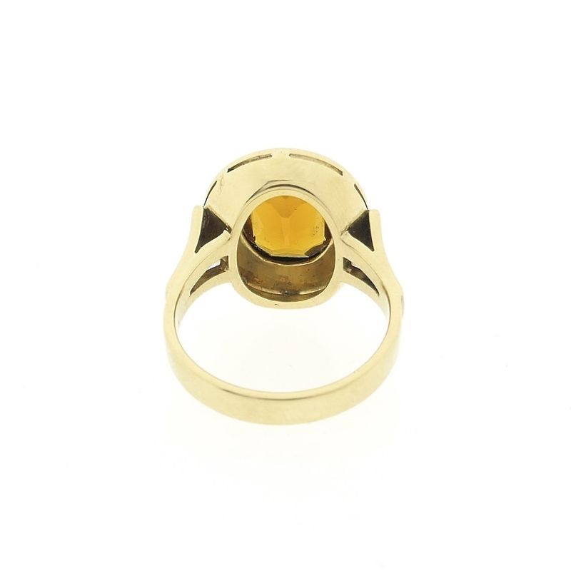 Image 5 of Vintage gold solitaire ring with citrine