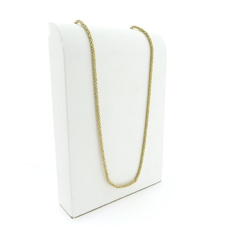 Image 3 of Gold square king link necklace