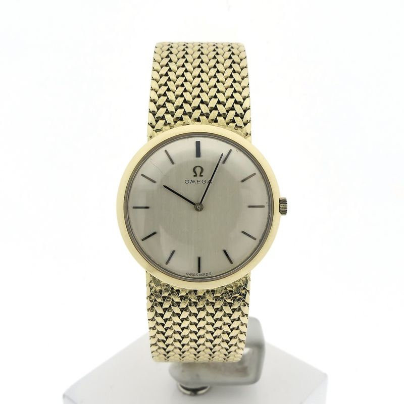 Image 1 of Omega Geneva Ref. 7166; Vintage 14k Gold Men's Watch