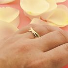 Image 4 of Tricolor gold trinity ring