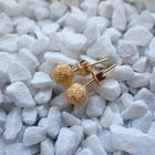 Image 3 of Gold stud earrings with diamond studs