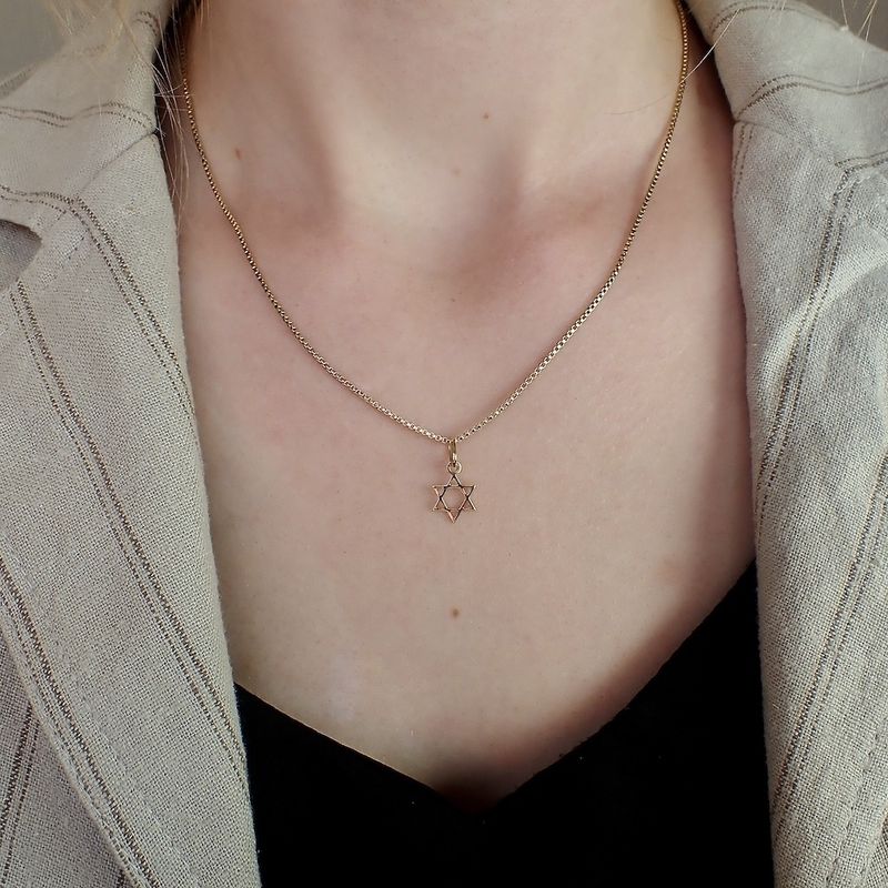 Image 3 of Gold pendant of a Star of David