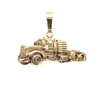 Gold pendant of a truck